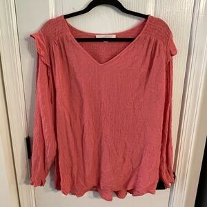 Loft Plus Size Coral Blouse